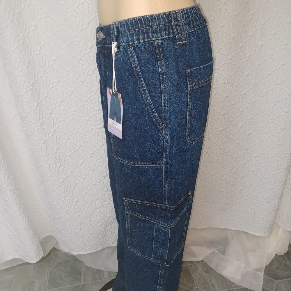 Wax Jean Collection Women New Size L Classic Blue Denim Pants - Picture 6 of 16